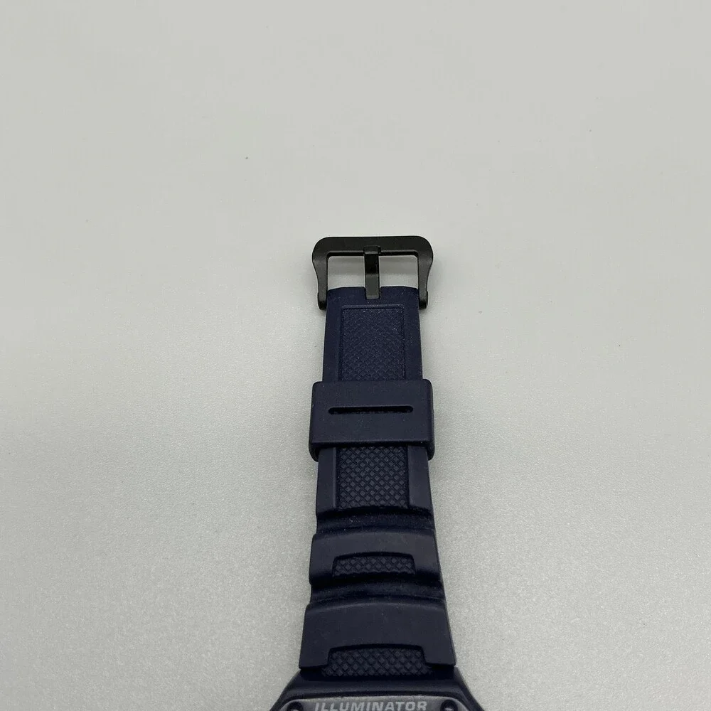 Casio W-218H Mens Watch 43mm Gray Digital Blue 50M Illuminator Alarm Chronograph